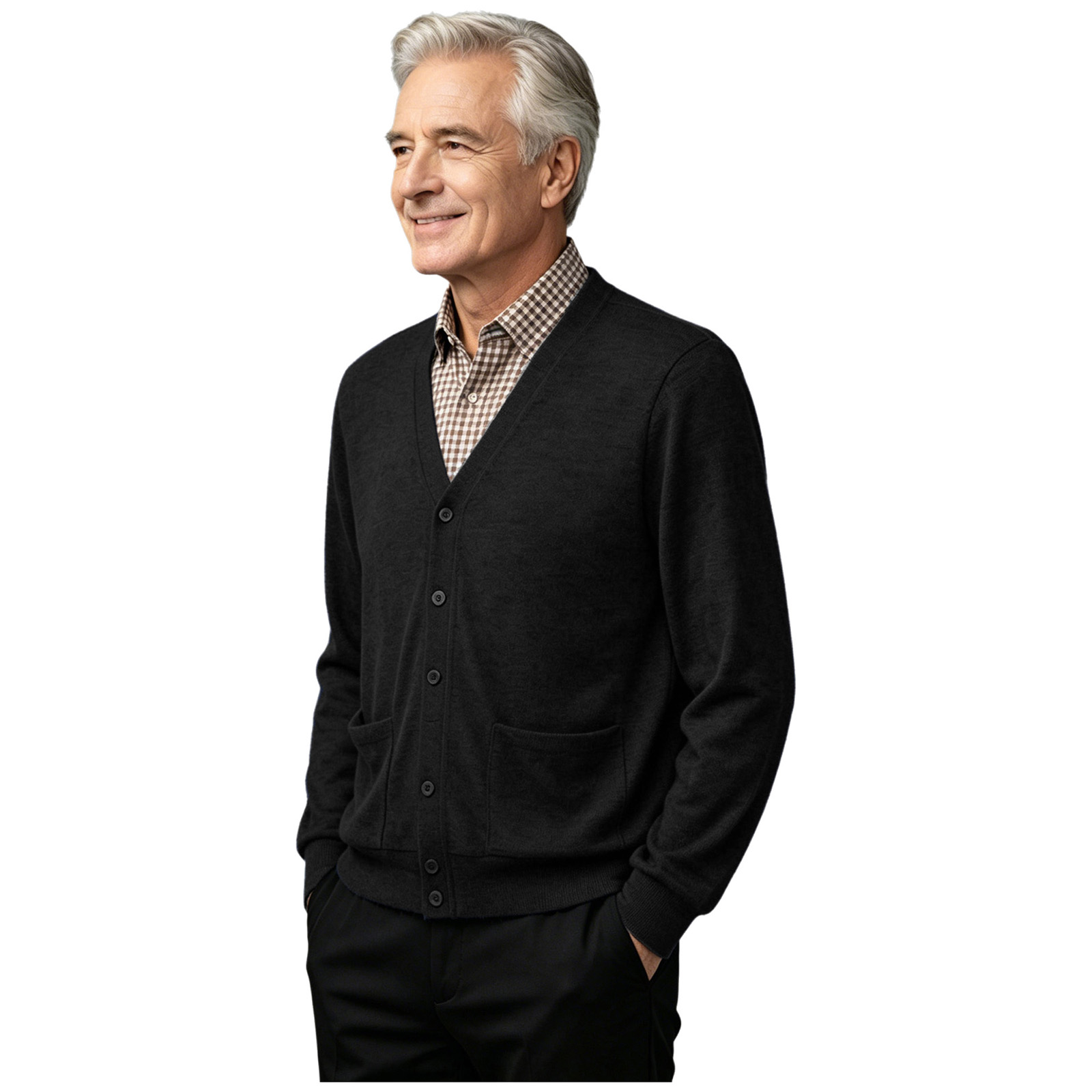 كارديجان تكيفي للرجال وكبار ال - مراجعة Knitted Cardigan Men وسعره