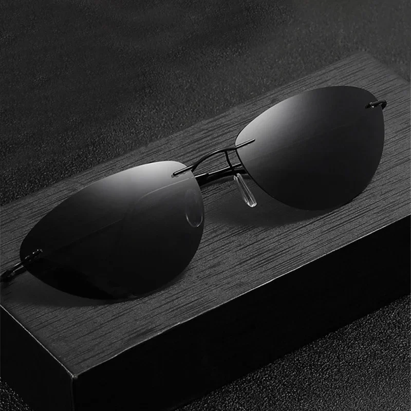 نظارات شمسية رجالية بدون إطار  - مراجعة Men'S Fashion Rimless Glasses وسعره