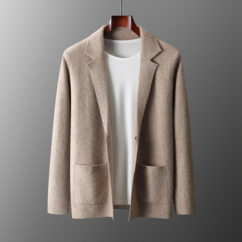 طقم رجالي من قطعتين من صوف الم - مراجعة Knitted Cardigan Men وسعره