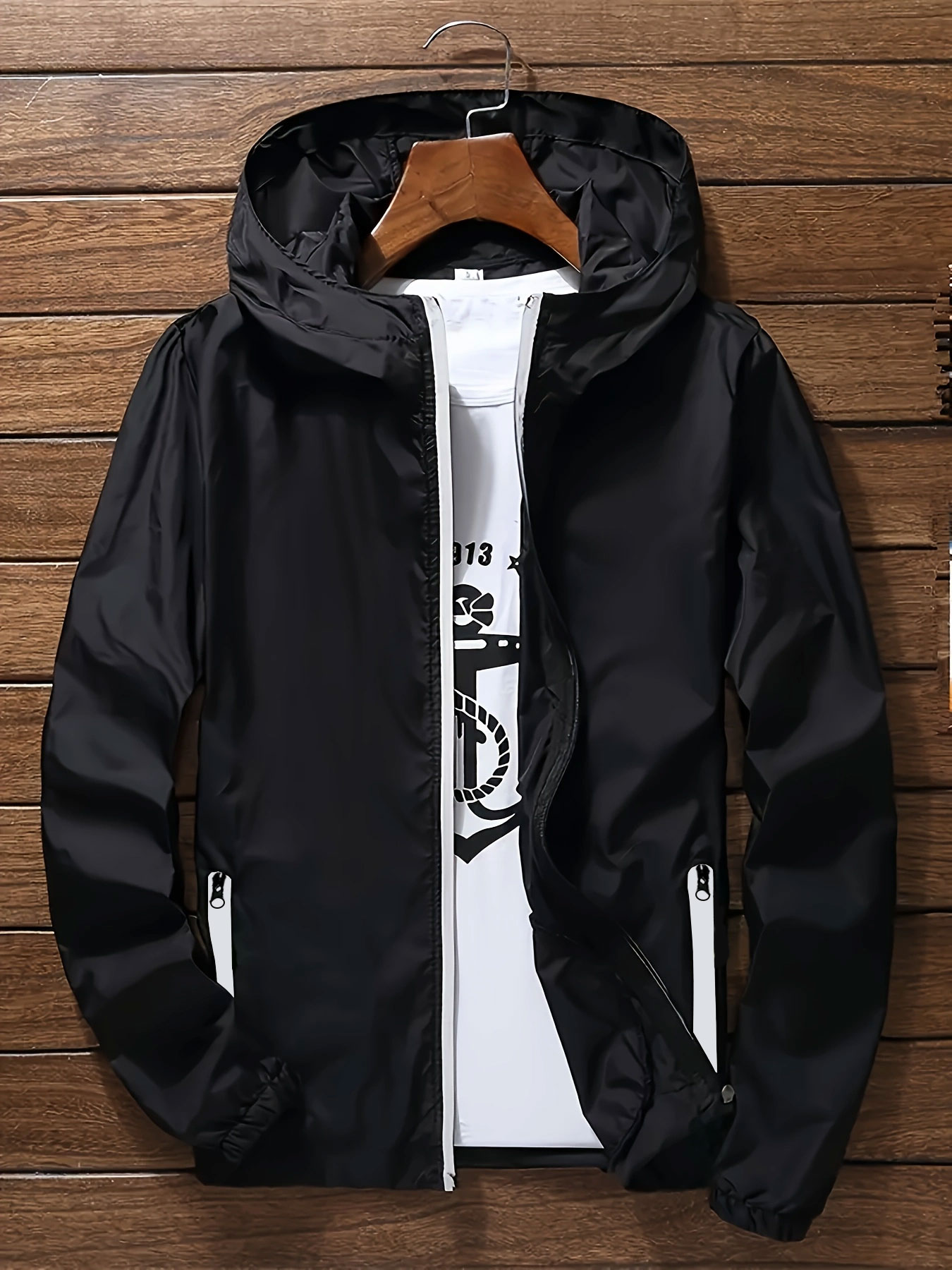 سترة رجالية خفيفة الوزن بغطاء  - مراجعة Windbreaker Men Zip وسعره