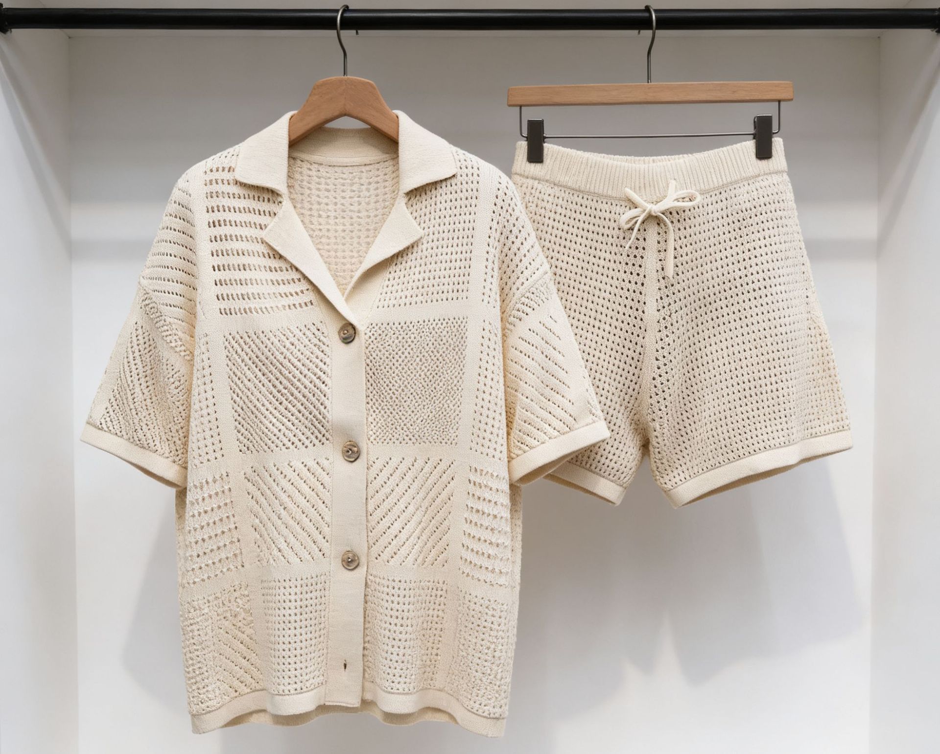 طقم كارديجان محبوك مفرغ للنساء - مراجعة Knitted Cardigan Men وسعره