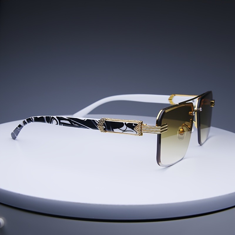 نظارات شمسية عصرية بدون إطار ل - مراجعة Men'S Fashion Rimless Glasses وسعره