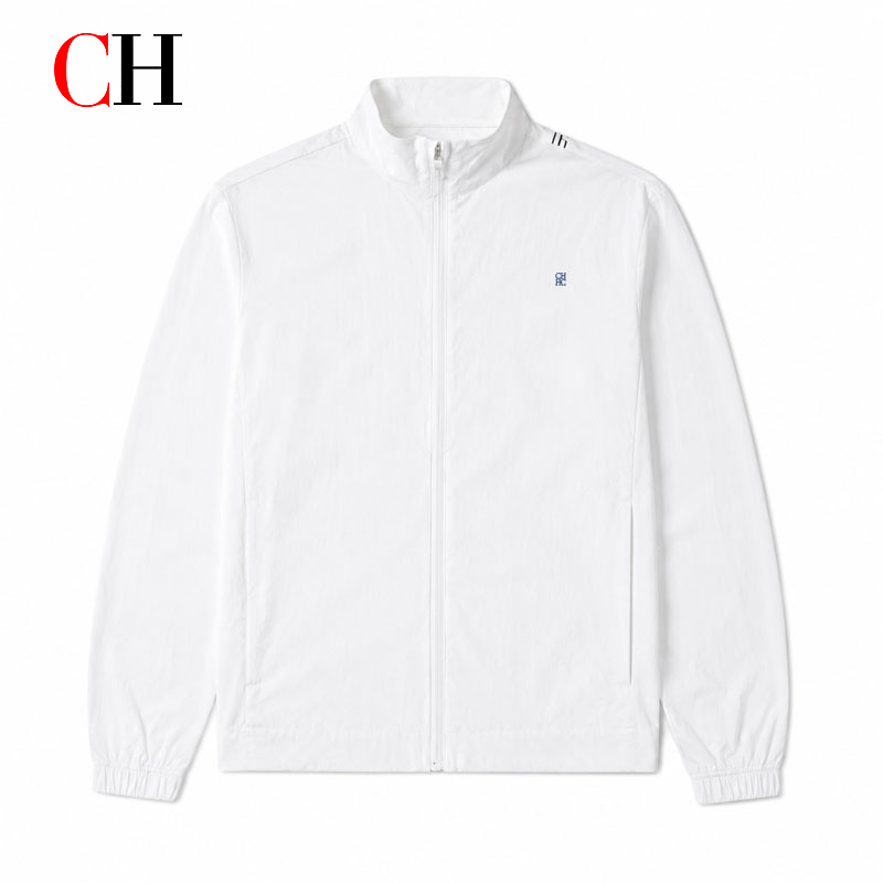 جاكيت رجالي أبيض بسحاب من CH،  - مراجعة Windbreaker Men Zip وسعره