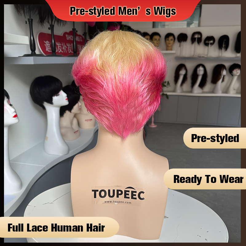 شعر مستعار رجالي مُصفف مسبقًا  - مراجعة Men Fashion Hair Style وسعره