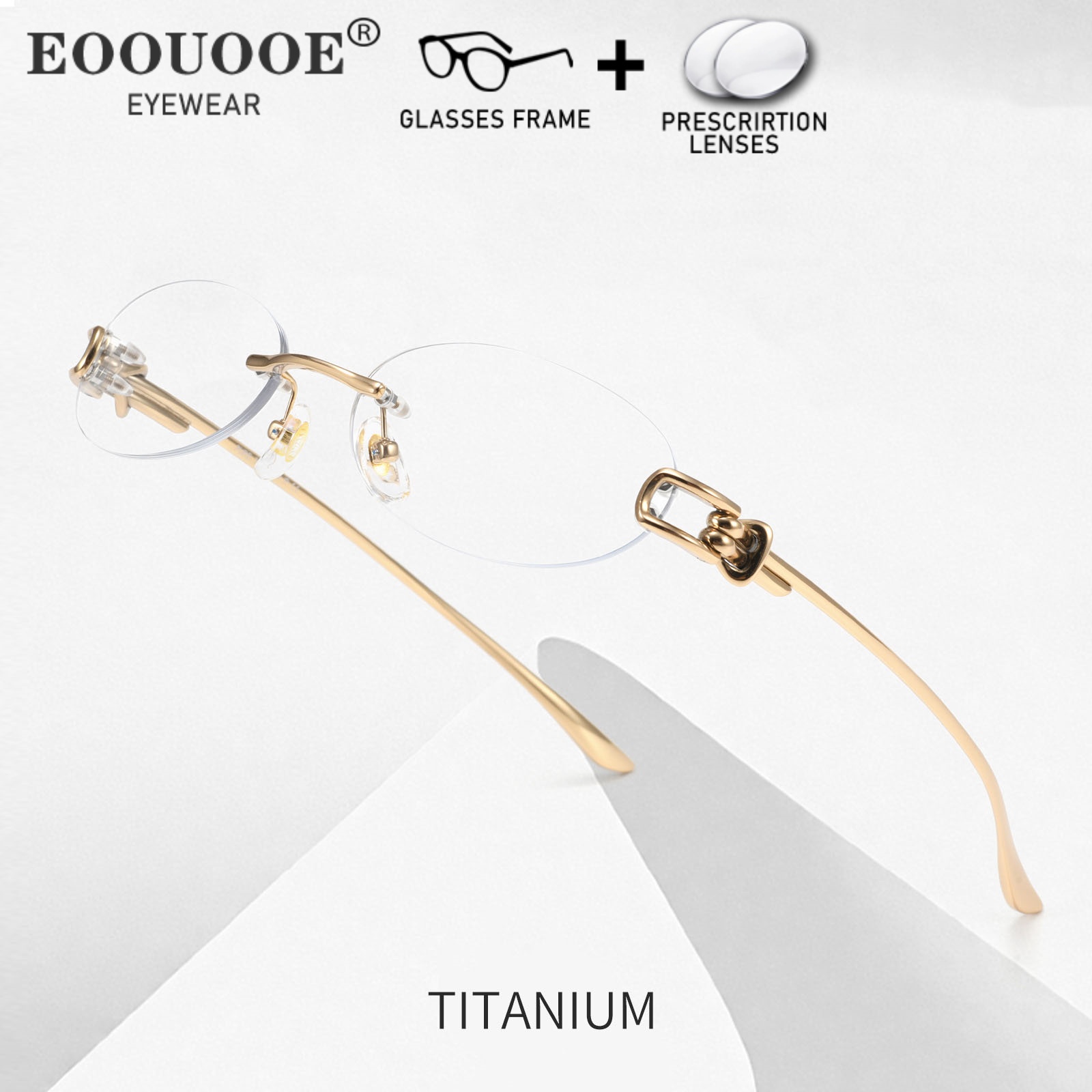 نظارات طبية جديدة بتصميم عصري  - مراجعة Men'S Fashion Rimless Glasses وسعره